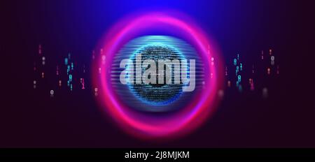 Abstract portal or futuristic data center - digitally generated 3d ...