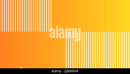 Orange and yellow ombre gradient sunset colors background with stripes squares. Vector illustration Stock Vector