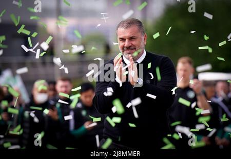 File photo dated 14-05-2022 of Celtic’s manager Ange Postecoglou who has been named Glen's Scottish Premiership manager of the season, completing a clean sweep of awards for the Celtic boss. Issue date: Tuesday May 17, 2022. Stock Photo