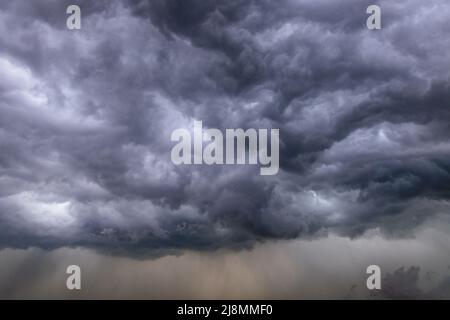Rainy clouds in Warsaw, Poland Stock Photo
