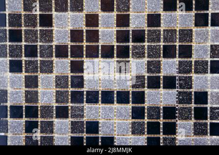 Close up on a bathroom glass mosaic tile Stock Photo