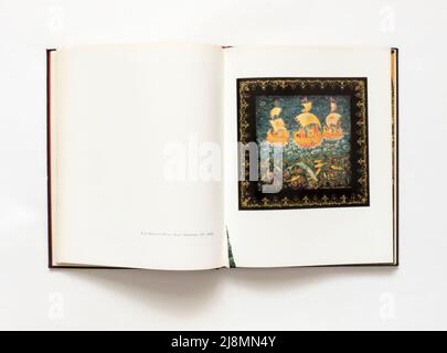 The 'The art of Kholuy miniature painting' (Russian: Искусство холуйской миниатюрной живописи), first published in 1975 in USSR. Stock Photo