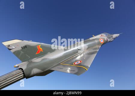 Amberieu-en-Bugey, France - July 17, 2016: Dassault Mirage III in Amberieu-en-Bugey, France Stock Photo