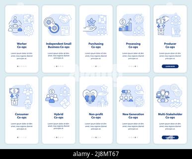 Types of stakeholders onboarding mobile app screen Stock Vector Image ...
