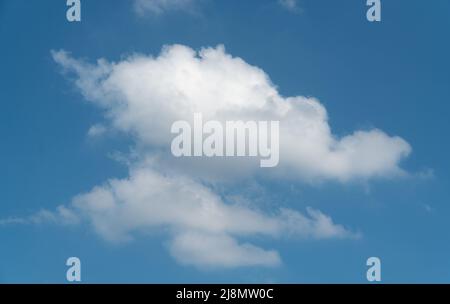 Beautiful blue sky with large white clouds. Stock Photo