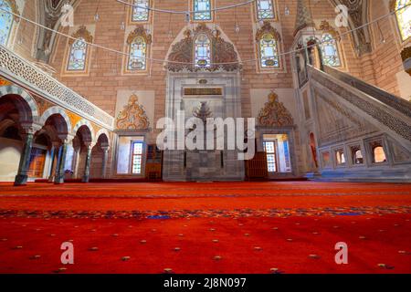 Bayezid II Mosque in Edirne. Ottoman architecture background photo. Edirne Turkey - 10.25.2021 Stock Photo