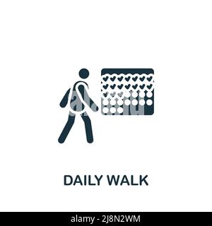 Daily Walk icon. Monochrome simple Daily Walk icon for templates, web ...