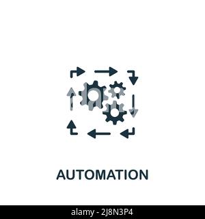 Workflow Automation icon. Monochrome simple Product Management icon for ...