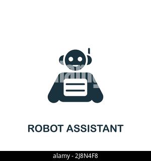 Virtual Assistant icon. Monochrome simple Time Management icon for ...