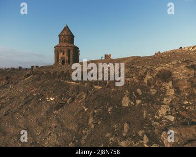 Kars, Turkey - February 23, 2022: Saint Gregory church at Ani ancient city Kars Turkey Stock Photo