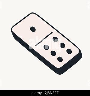 Cartoon vector funny cute Comic characters, domino. Stock Vector