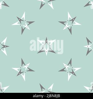 Seamless pattern with a graceful figures in geometrical style Stock Vector