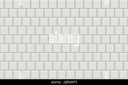 White Metro Tiles Seamless Background Subway Brick Horizontal