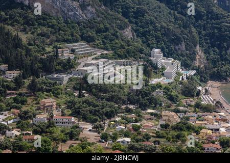 Mayor La Grotta Verde Grand Resort hotel in Agios Gordios town on a Greek Island of Corfu Stock Photo