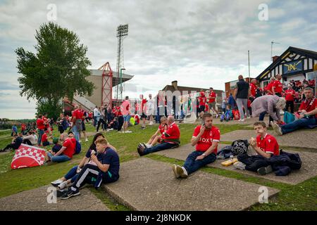 Fans outside the ground ahead of the Sky Bet Championship match at ...