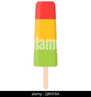 Multicolored popsicles on a stick isolated Stock Vector