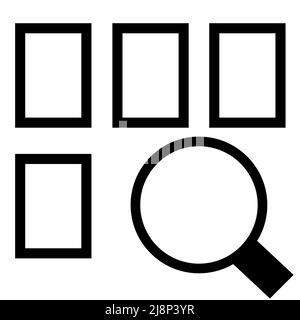 search all category product items icon sign Stock Vector