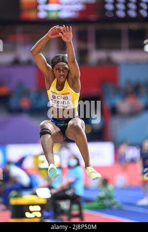 Khaddi Sagnia participating in the Belgrade 2022 World Indoor