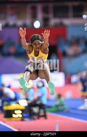 Khaddi Sagnia participating in the Belgrade 2022 World Indoor