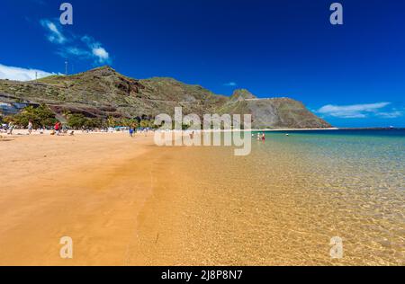 One of the best beaches of Tenerife, Playa de Las Teresitas, Spain, Canary Islands Stock Photo