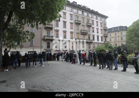 Burial chamber of Italian singer Milva at Teatro Strehler in Milan Featuring: Atmosphere Where: Milan, Italy When: 27 Apr 2021 Credit: Mairo Cinquetti/WENN Stock Photo