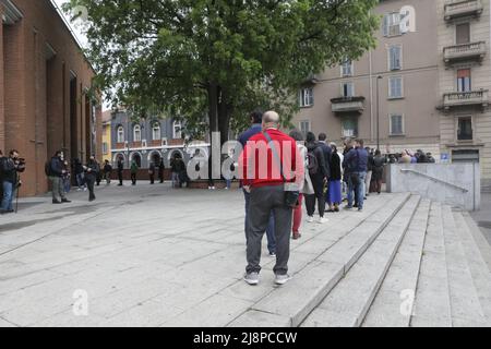 Burial chamber of Italian singer Milva at Teatro Strehler in Milan Featuring: Atmosphere Where: Milan, Italy When: 27 Apr 2021 Credit: Mairo Cinquetti/WENN Stock Photo