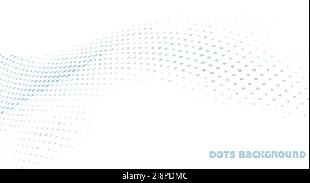 Simple halftone background with bluish dots. Abstract vector graphic pattern Stock Vector