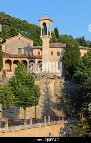 The Church and Convent of Saint Quirinus - San Quirino (1549) in San Marino Stock Photo