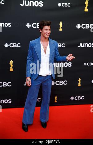 Pop star Shawn Mendeson the Red Carpet at the 2022 Juno Awards in Toronto, CANADA Stock Photo