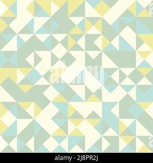 Abstract geometric seamless pattern. Triangle graphic design background. Colorful mosaic vector, creative style retro colors digital wallpaper. Stock Vector