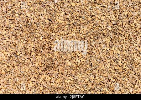 Pecan or walnut shell mulch close up Stock Photo