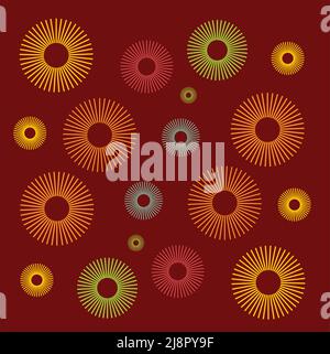Light sparks in pattern design with maroon color background Stock Vector