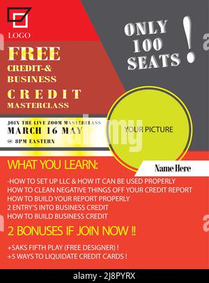 free flyer design in illustrator vector file download Stock Vector