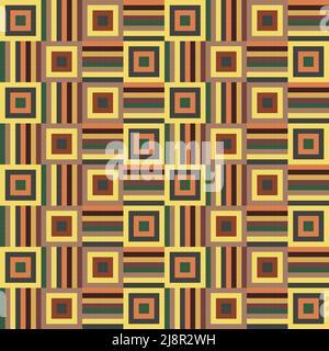 Ghana African Tribal Kente Cloth Style Vector Seamless Textile Pattern  Geometric Nwentoma Design In Yellow Red Brown And Green Stock Illustration  - Download Image Now - iStock