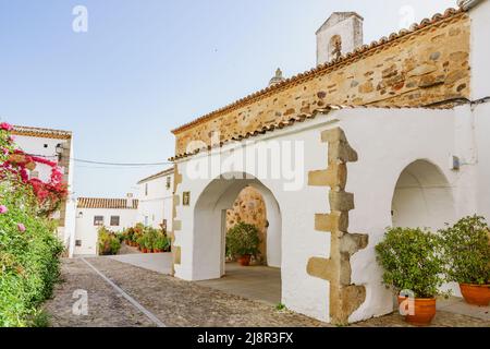 Cáceres, Spain. April 28, 2022. Former synagogue know a hermitage in the city old Jewry Stock Photo