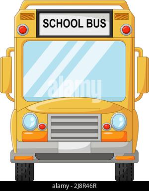 Cartoon school bus on white background Stock Vector