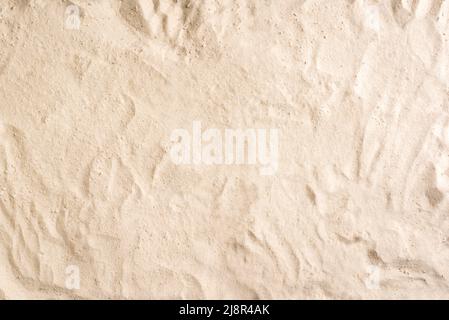 Sand texture close up. Light sandy beach as background. Stock Photo