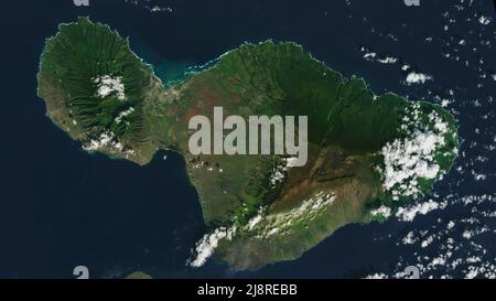 Aerial of Maui, Hawaii Stock Photo