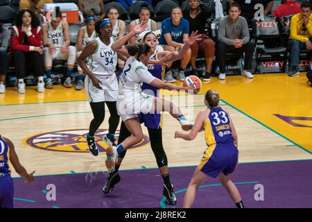 Los Angeles Sparks center Liz Cambage (1) during a WNBA game against the  Minnesota Lynx, Tuesday, May 17, 2022, at Crypto.com Arena, in Los Angeles,  CA. The Lynx defeated the Sparks 87-84 (