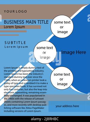free flyer design ideas in illustrator Stock Vector