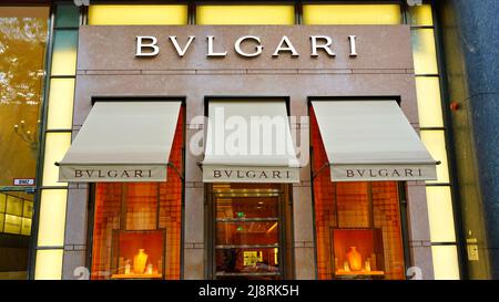 Bulgari Logo on Bulgari`s Shop Editorial Image - Image of street, logo:  251892710