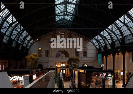 Oslo, Norway. 01 May 2022: Oslo Central Station with stores and cafes, a rest area for passengers. Stock Photo