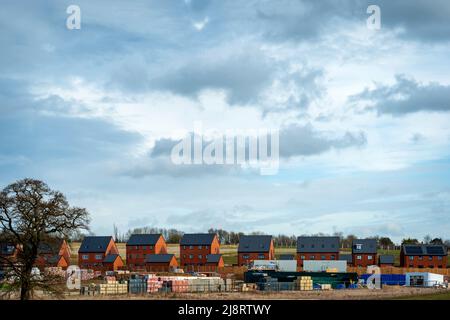 New build modern architecture houses in England UK Stock Photo