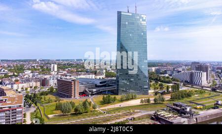 European Central Bank or Europäische Zentralbank (EZB), Frankfurt, Germany Stock Photo