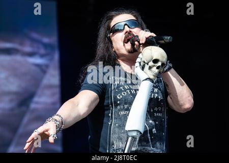 James LaBrie of Dream Theater performing live on stage Stock Photo