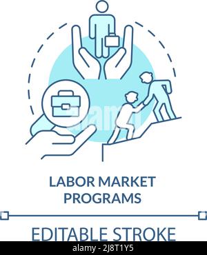 Support workforce turquoise concept icon Stock Vector Image & Art - Alamy