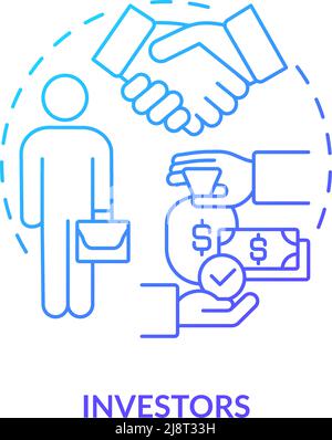 Investors blue gradient concept icon Stock Vector
