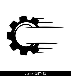 Process icon vector line, Gear Process, Development. Stock Vector
