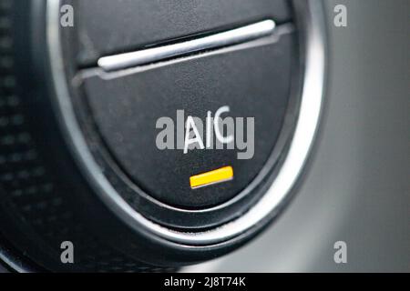 automobile air conditioner regulator in the car. Air cooling in the passenger compartment Stock Photo