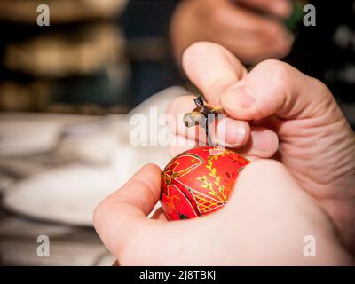 Pysanky Ukrainian Easter Egg Decorating Stock Photo